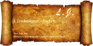 Lindmayer Judit névjegykártya